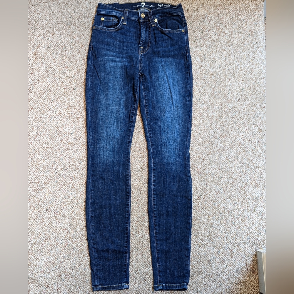 7 for All Mankind High Waist Gwenevere jeans, size 24